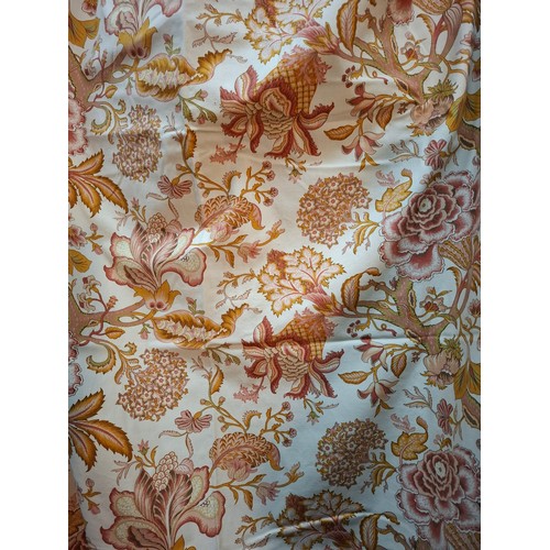 28 - Liberty- 4 pairs of blue and green 'Regency Tulip' curtains based on the original design by Lindsay ... 