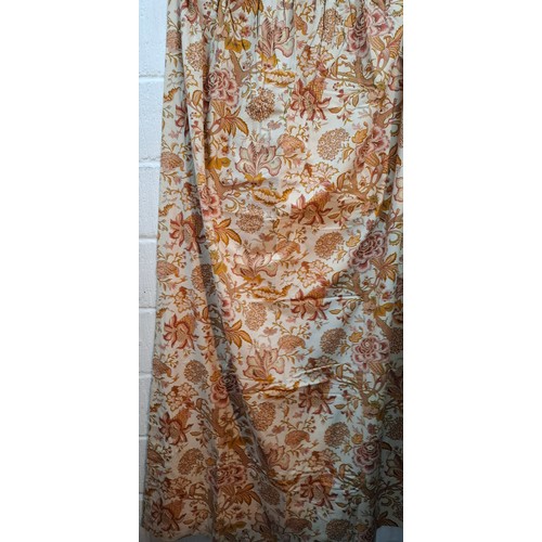28 - Liberty- 4 pairs of blue and green 'Regency Tulip' curtains based on the original design by Lindsay ... 
