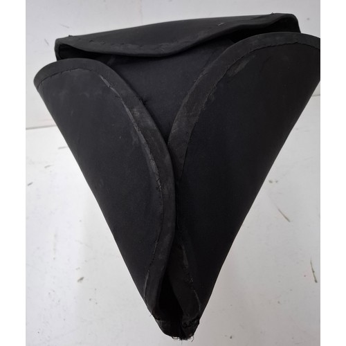 41 - A vintage Ede & Ravenscroft Judicial black Tricorn fabric hat A/F measures 13