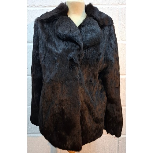 33 - A group of 5 vintage fur coats A/F to include a 1960's Persian black lamb coat with black mink colla... 