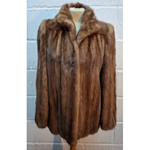 33 - A group of 5 vintage fur coats A/F to include a 1960's Persian black lamb coat with black mink colla... 