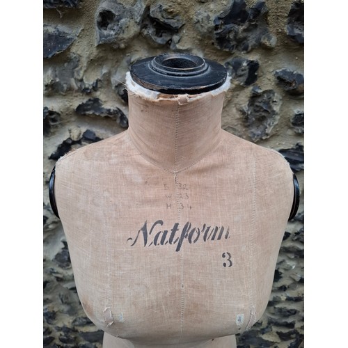 14 - A 1950's Natform canvas covered tailor's dummy A/F on a later stand A/F. Location: 1-4
If there is n... 