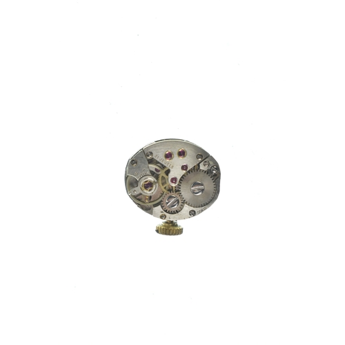 16 - A Rotary, manual wind, ladies, 9ct gold wristwatch, the circular dial having baton markers, fitted w... 