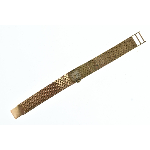 27 - A Girard-Perregaux retailed by Garrard, manual wind, ladies 9ct gold wristwatch, the dial with appli... 