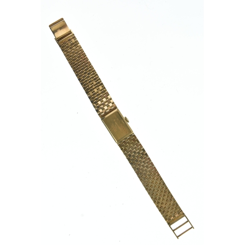 27 - A Girard-Perregaux retailed by Garrard, manual wind, ladies 9ct gold wristwatch, the dial with appli... 