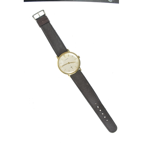 29 - A Cortebert, manual wind, gents, 9ct gold wristwatch, circa 1960s, the dial having baton markers and... 