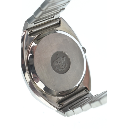 34 - A Omega Seamaster Mariner, quartz, gents stainless steel wristwatch, circa 1970s, having a blue dial... 