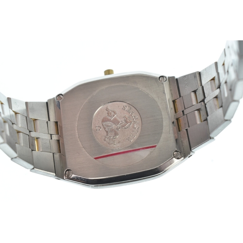 37 - A Omega Seamaster, quartz, gents bi-coloured wristwatch, circa 1970/80s, having a gilt dial with bat... 