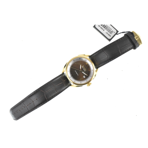 40 - A Bulova Accu-Swiss Automatic, gents gold-plated wristwatch, the dial with applied baton hour marker... 