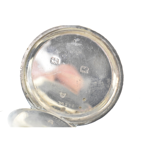 45 - A 19th century Swiss silver full hunter pocket watch, made for the Turkish market, having an engine ... 