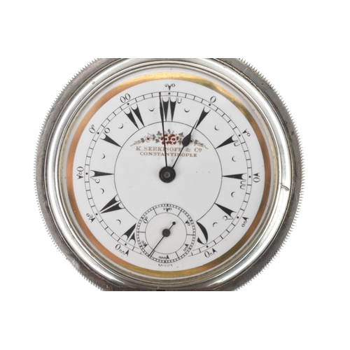 46 - A 19th century Swiss Billodes silver hunter-cased  full hunter pocket watch, made for the Turkish ma... 