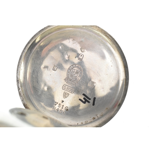 46 - A 19th century Swiss Billodes silver hunter-cased  full hunter pocket watch, made for the Turkish ma... 