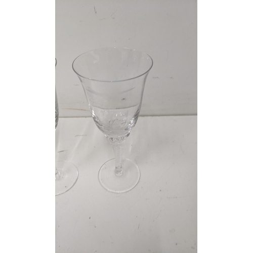 23 - A collection of six Flights of Fantasy Goodwood Concorde wine glasses with twisted stems Location: A... 