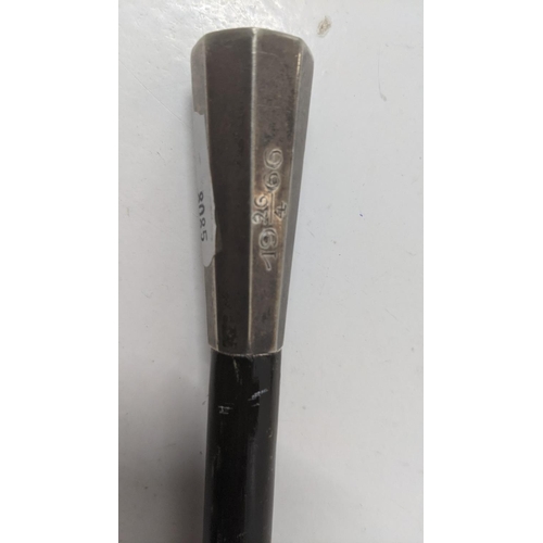 24 - A silver topped and caned swagger stick 93cm long Location: LAF
If there is no condition report show... 
