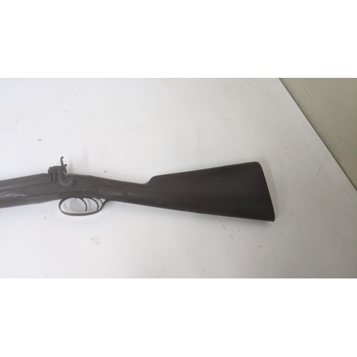 42 - A 19th century double-barrelled muzzle-loading Fleet Street shotgun Location: A2F
If there is no con... 