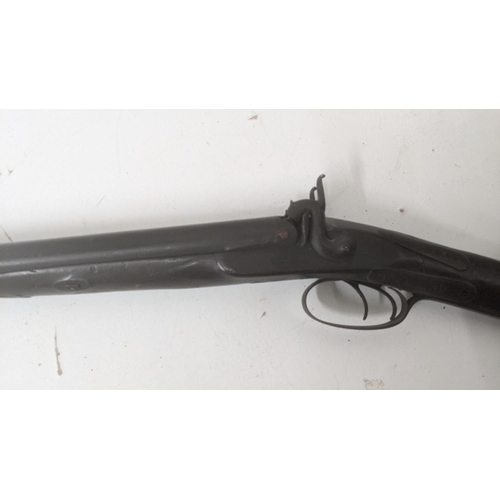 42 - A 19th century double-barrelled muzzle-loading Fleet Street shotgun Location: A2F
If there is no con... 