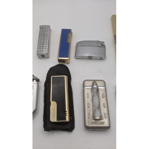 24 - Smoking related items to include a Sarmone Japanese cigarette lighter, a gold plated cigarette case ... 