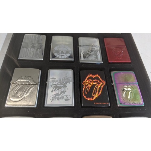 32 - A collection of 20 themed Zippo and Zippo style lighters to include various Led Zeppelin examples, R... 