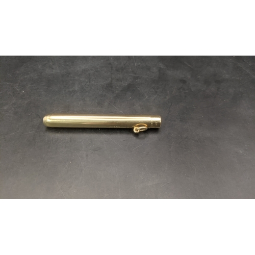 8 - A 9ct gold cased vintage S Morgan & Co propelling pencil weighing a total of 17.7g
Location:C1
If th... 