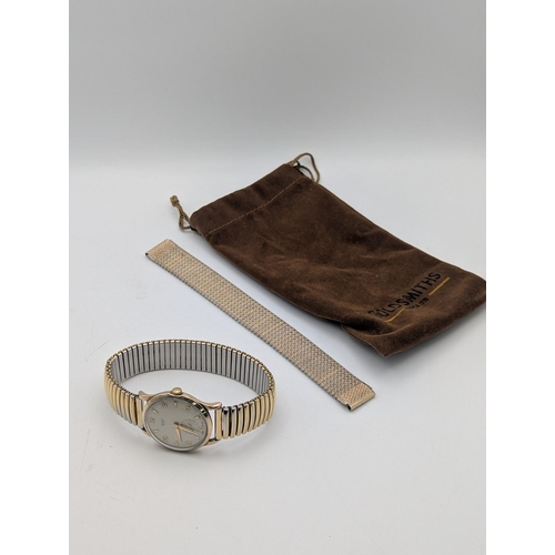 18 - A 1960s 9ct yellow gold cased gents Vertex wristwatch on a gold tone steel expanding bracelet, along... 