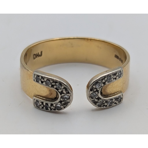 31 - An 18ct tri-colour gold and diamond Cartier style rig, stamped 750 DHJ, size Q, 4.1g
Location:C1
If ... 