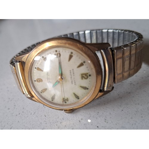 52 - A quantity of vintage watches and watch dials to include a Services anti-magnetic watch, a gents Mor... 