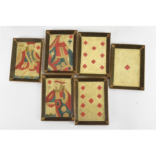 7 - A 19th century Chinese export gilt-decorated games compendium, of rectangular form, the exterior dec... 