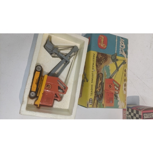 71 - Vintage boxed toys to include a Corgi 1128 Priestman Cuffing Shovel, a Scalextric C69 Ferrari GT wit... 