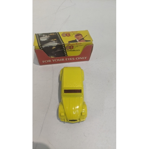 77 - Three Corgi James Bond diecast model cars to include DB5 261, and two 2CV boxed
Location:
If there i... 