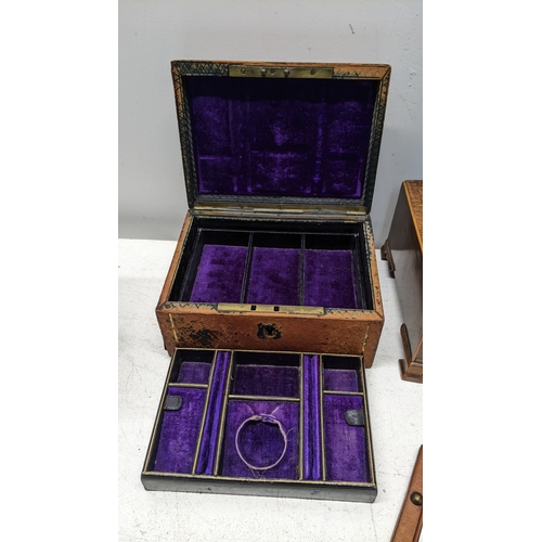 268 - A mixed lot to include a 19th century mahogany dressing table mirror, candle holder with table clamp... 