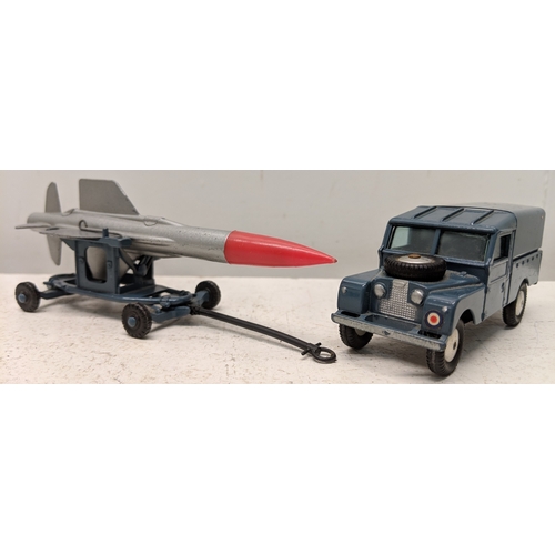 180 - A Corgi Toys no3 Gift Set - Thunderbird Guided Missile on assembly trolley and a R.A.F. Land Rover
L... 