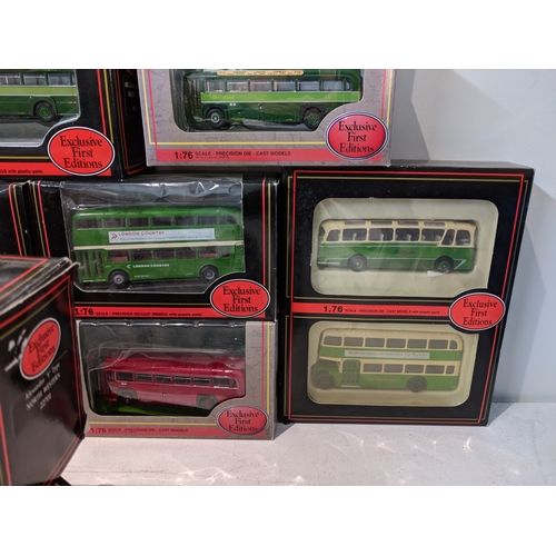 56 - Approx. forty Exclusive First Editions model buses mostly 1:76 scale, some OO scale all boxed  Locat... 