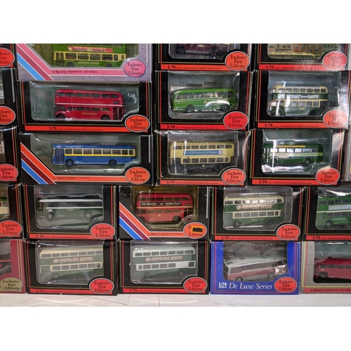 56 - Approx. forty Exclusive First Editions model buses mostly 1:76 scale, some OO scale all boxed  Locat... 