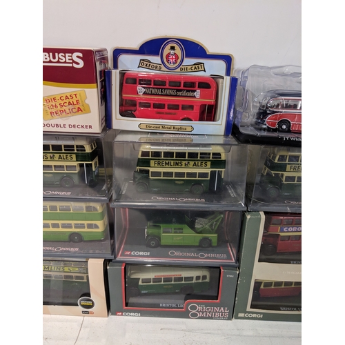 57 - Model buses to include The Original Omnibus Company Oxford Omnibus and three loose buses Location: 6... 