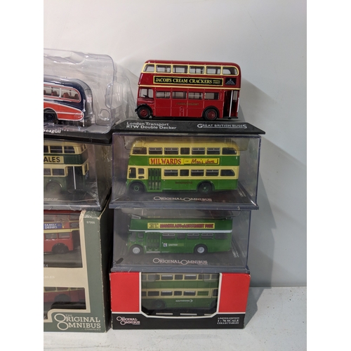 57 - Model buses to include The Original Omnibus Company Oxford Omnibus and three loose buses Location: 6... 