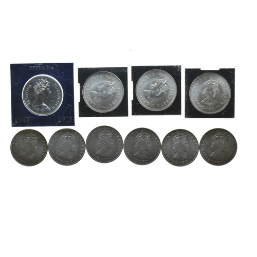 10 - A collection of silver coinage from Bermuda, total weight of coins 248.8g.
Location: CAB 3