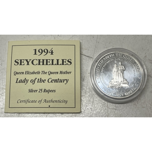 16 - A collection of seven silver 