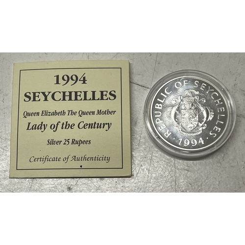 16 - A collection of seven silver 