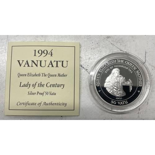 16 - A collection of seven silver 