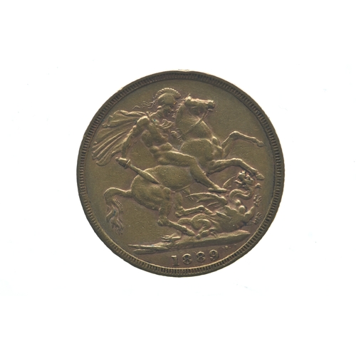 24 - United Kingdom - Victoria (1837-1901) gold 1889 full sovereign, London Mint
Location: CAB 2
If there... 