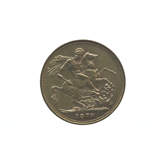 3 - United Kingdom - Victoria (1837-1901) gold 1879 full sovereign, Melbourne Mint
Location: CAB 2
If th... 