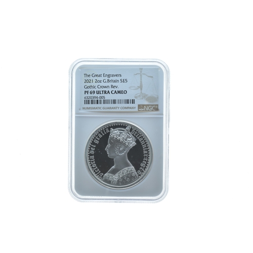 36 - United Kingdom - Elizabeth II (1952-2022) 2021 Silver 5 Pounds (2oz) NGC PF69 Ultra Cameo.
Location:... 