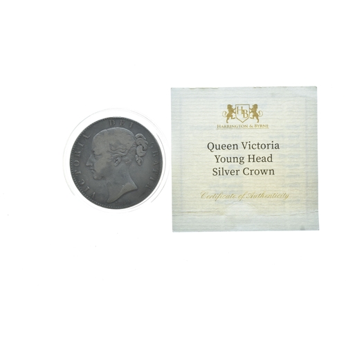 37 - United Kingdom - Victoria (1837-1901), 1845 crown, circulated with COA.
Location: CAB 1