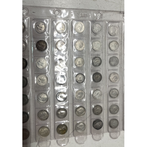 53 - A collection of  UK coins to include one penny,  1/2 penny, two penny and three penny to includes co... 