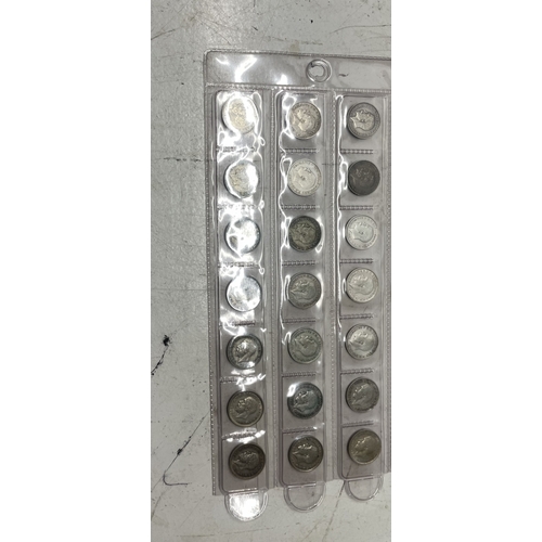 53 - A collection of  UK coins to include one penny,  1/2 penny, two penny and three penny to includes co... 