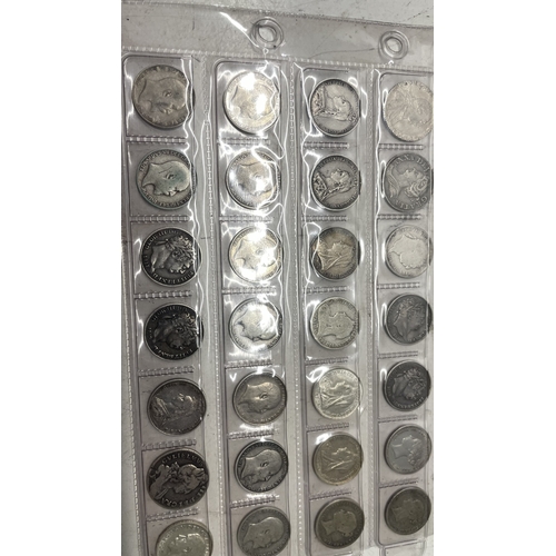 54 - A collection of  UK coins to include 3 penny, 4 penny and sixpences, total weight 136.2g.
Location: ... 