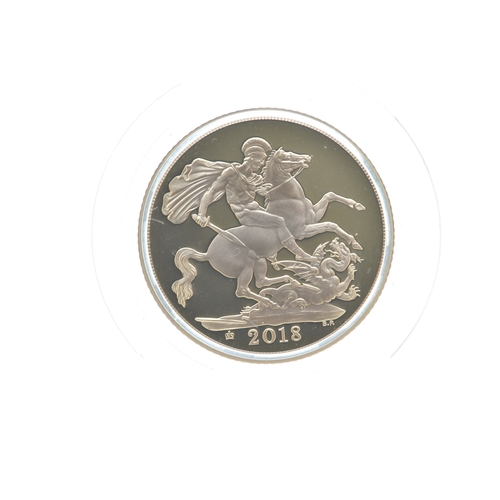 7 - United Kingdom - Elizabeth II (1952-2022), Gold 2018 Proof full Sovereign, boxed with certificate of... 