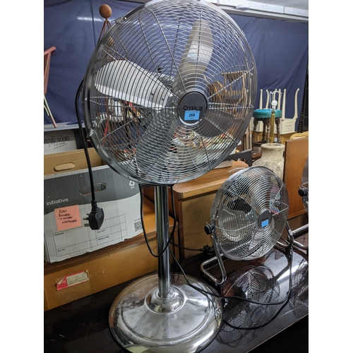266 - Three electric fans - two Schallen, and a Oypla
Location: G
If there is no condition report shown, p... 