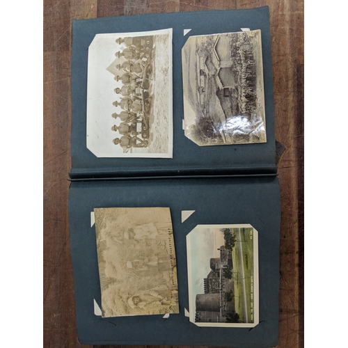 191 - A scrapbook containing photographs of conflicts, photos of landmark and some postcards of landmarks ... 