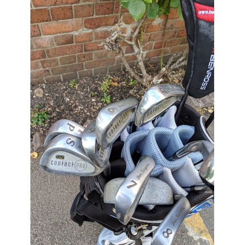 197 - A collection of golf clubs to include drivers, irons, and putters by Radar RFT Contact Pro, Baffler ... 